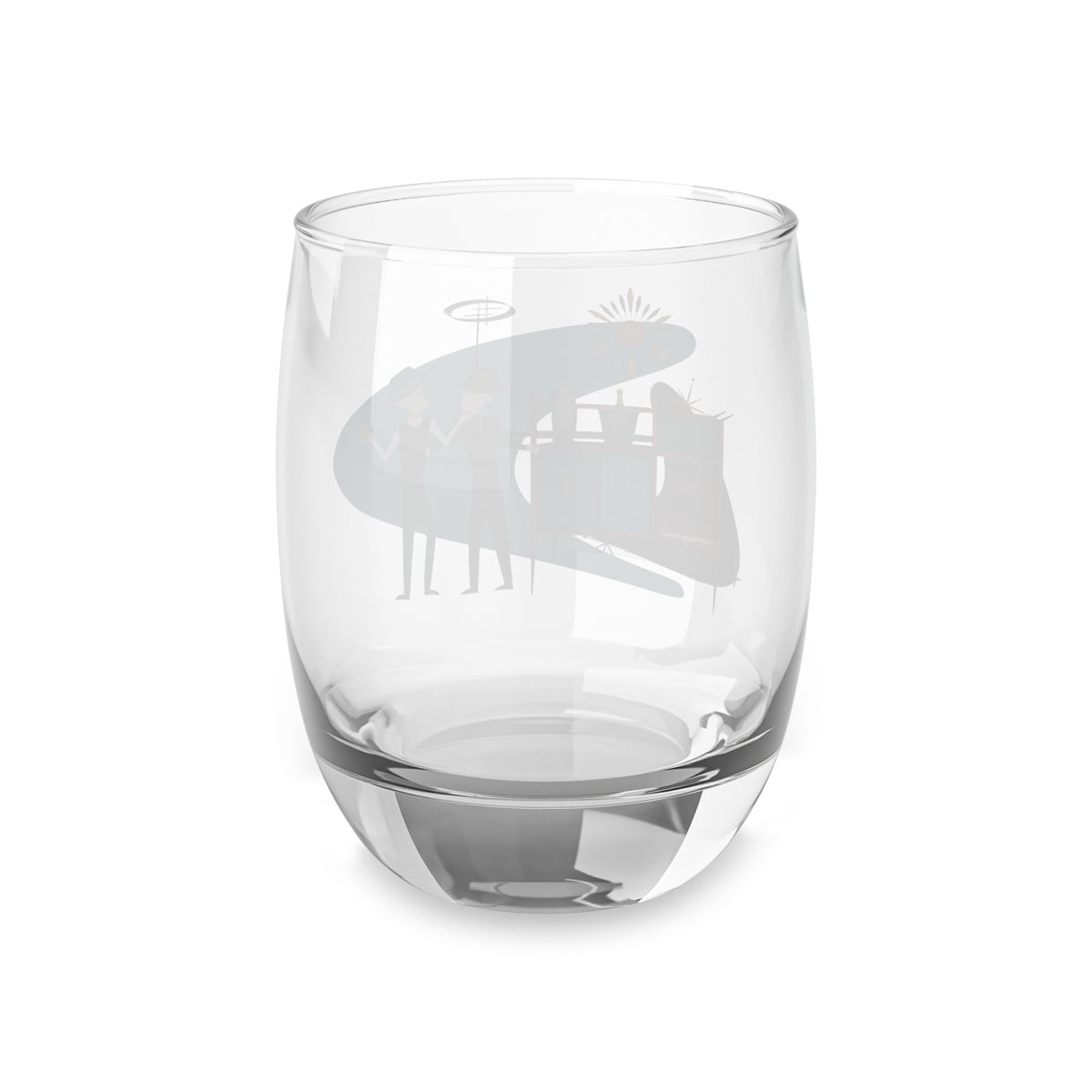 Mid Century Modern Kitschy Fun Gay Male Couple Whiskey Glass - Mid Century Modern Gal