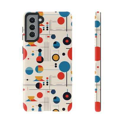 Mid Mod Bauhaus Designed iPhone, Samsung, Retro Phone Tough Cases