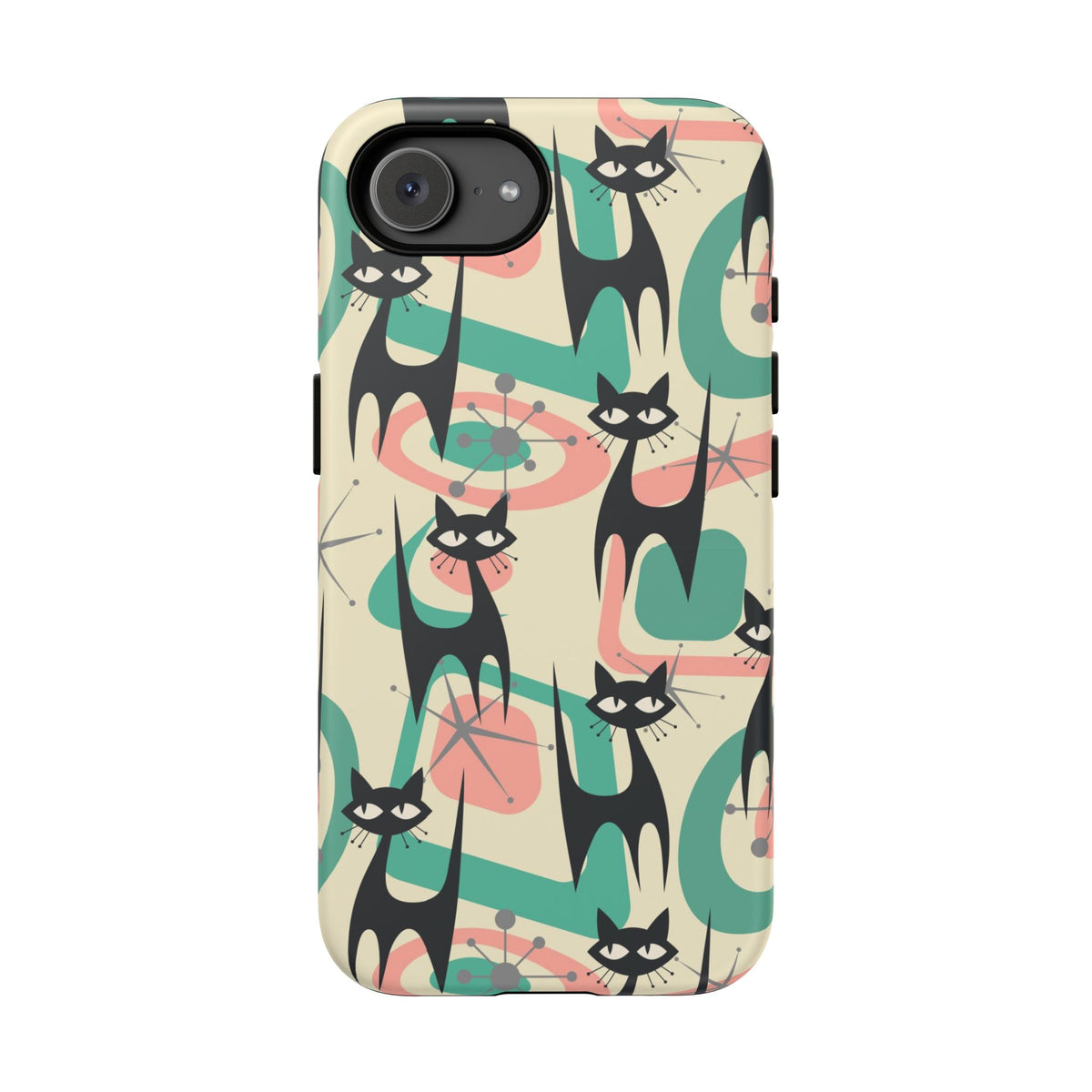 Atomic Cat Mid Century Modern Starburst Retro Kitsch Tough Phone Case