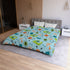 Mid Century Modern Duvet Cover, Atomic Starbursts Boomerangs, Orange, Blue, Green  Duvet Cover - Mid Century Modern Gal