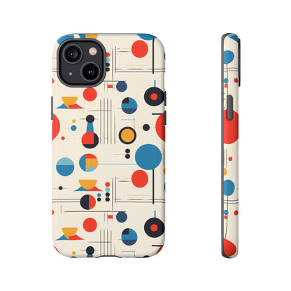 Mid Mod Bauhaus Designed iPhone, Samsung, Retro Phone Tough Cases