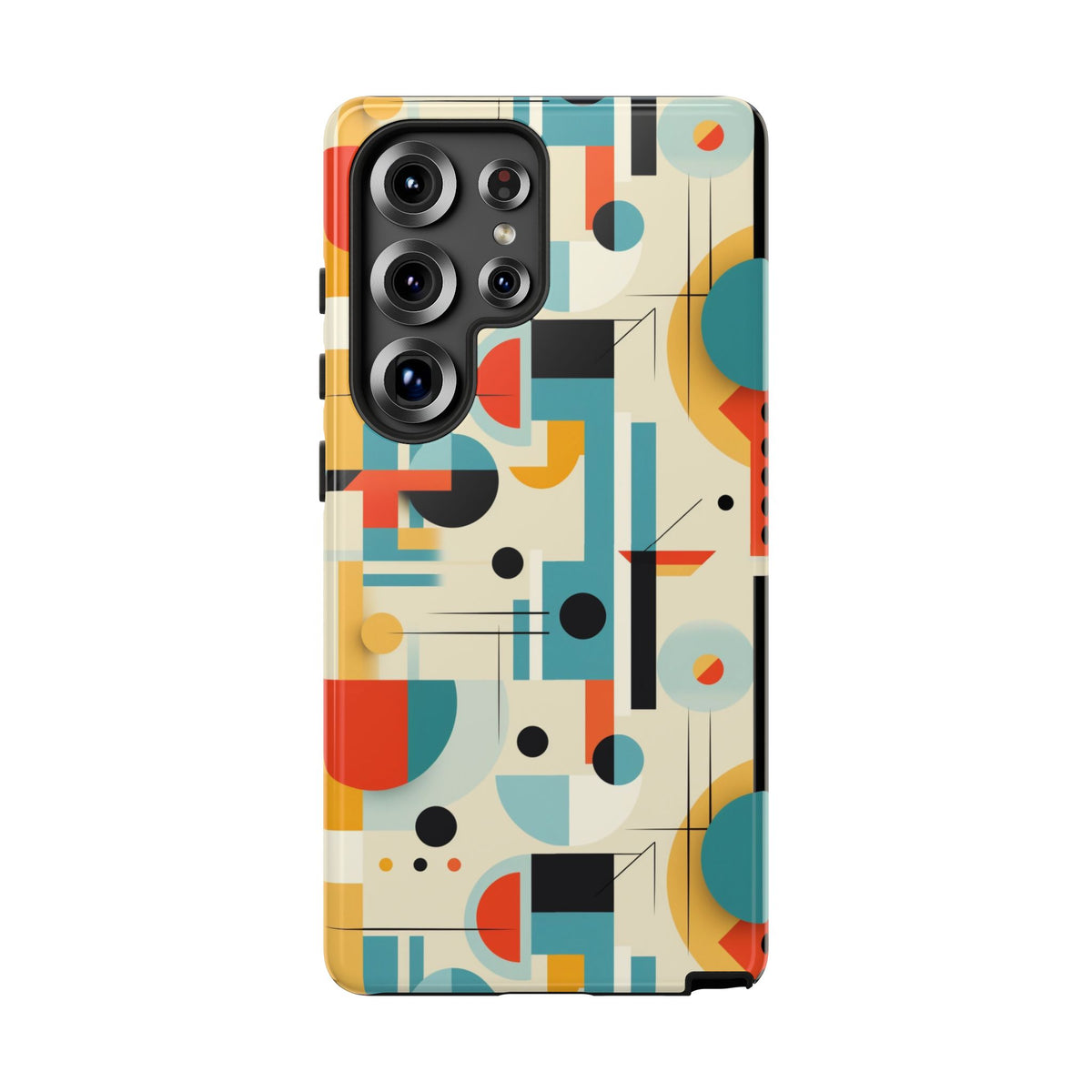 Bauhaus Designed Mid Mod Geometric Groovy Smart Phone, iPhone, Samsung, Pixel Compatible Tough Cases