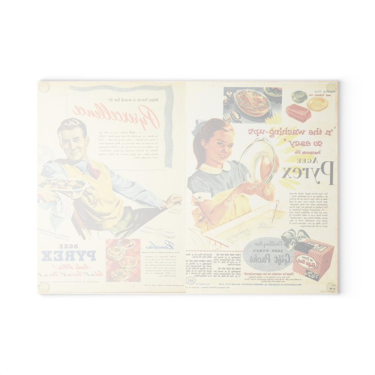 Vintage Ad 1940's, 50's Retro Kitchen, Collectors Mid Century Modern Cutting Board - Mid Century Modern Gal