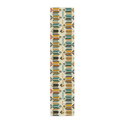 Mid Century Modern Fish Decor, Abstract Bauhaus-Inspired Table Runner - Mid Century Modern Gal