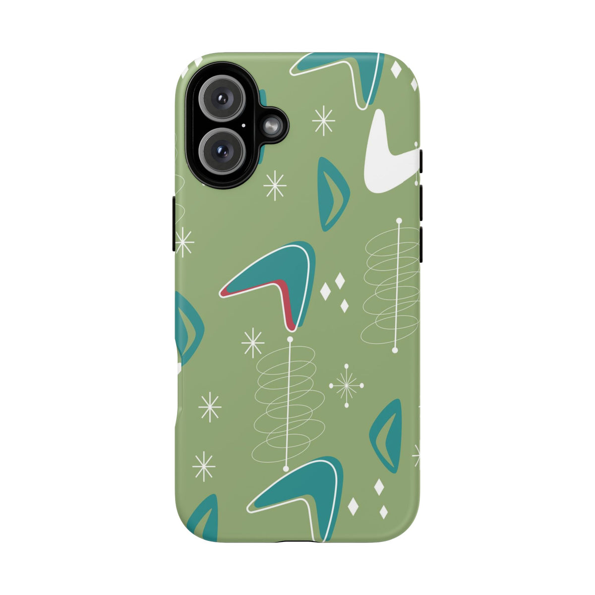 Mid Century Modern Atomic Boomerang, 50s Space Age Tough Phone Case