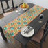 Mid Century Modern Atomic Starbursts Diamonds Vibrant Geometric Retro Table Runner - Mid Century Modern Gal