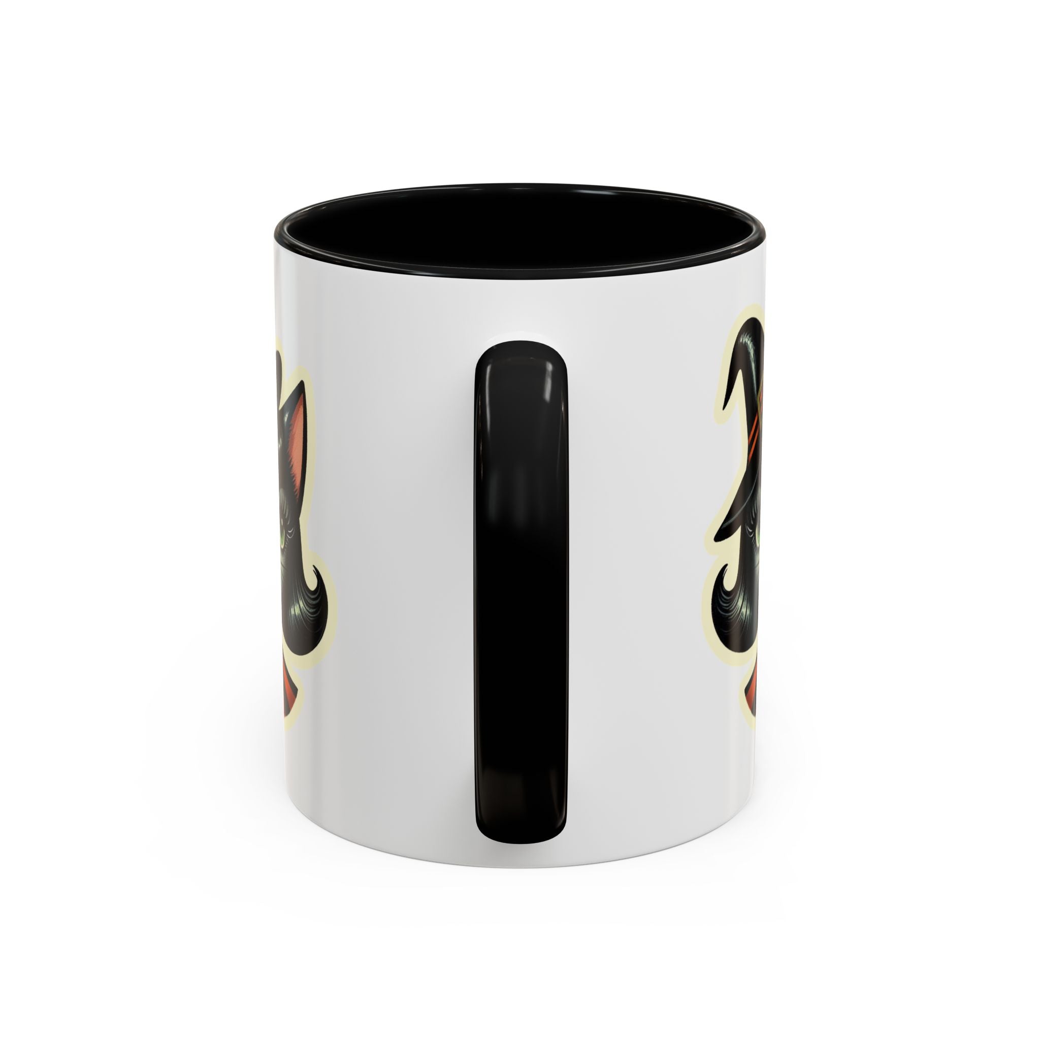 Vintage Halloween Black Cat Sexy Sexton Mid Century Modern Accent Coffee Mug - Mid Century Modern Gal
