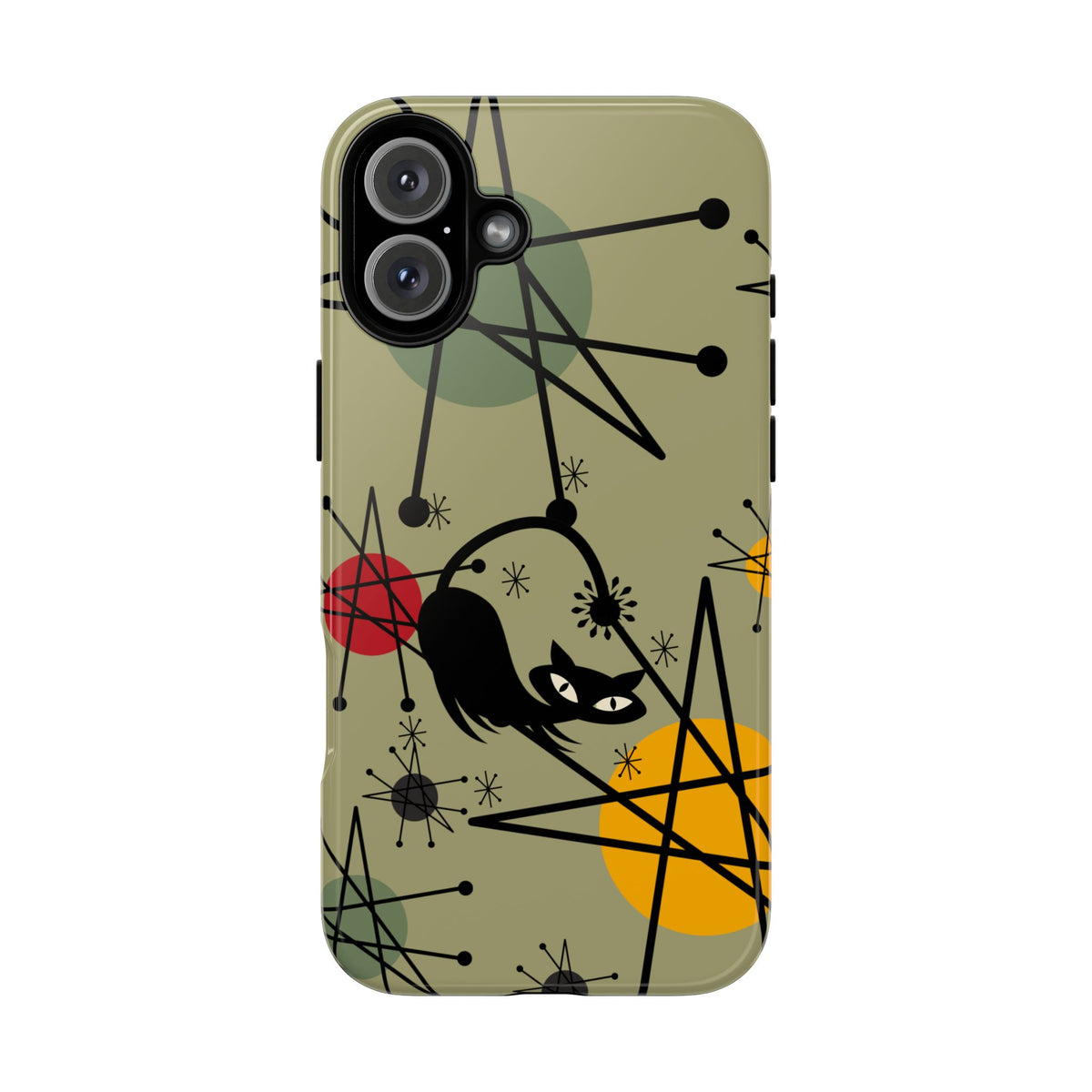 Mid Century Modern Atomic Cat, Retro Chic Groovy Mod Samsung, Smart Phone Tough Cases