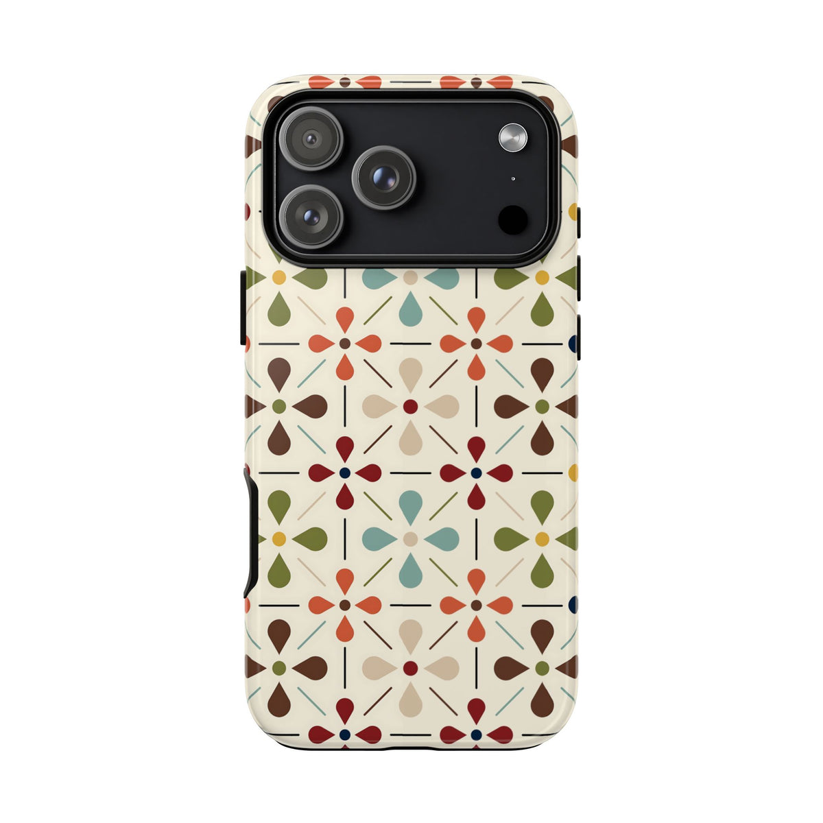 Scandinavian Flower, Mid Modern Danish Design Tough Phone Case
