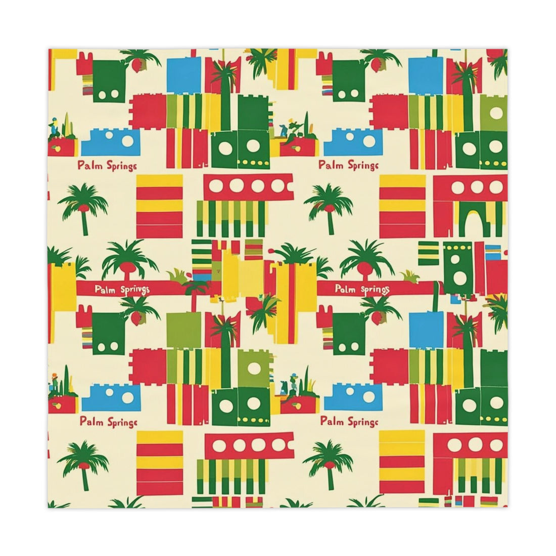 Palm Springs Retro Tiki ModTablecloth - Vibrant Summer Decor - Mid Century Modern Gal