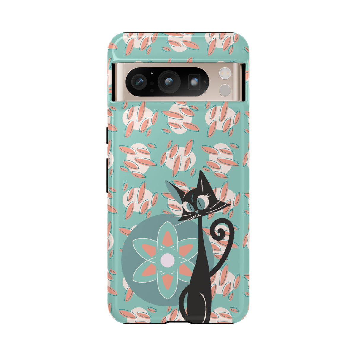 Atomic Cat, Mid Century Modern Funky Fun Smart Phone Tough Phone Cases