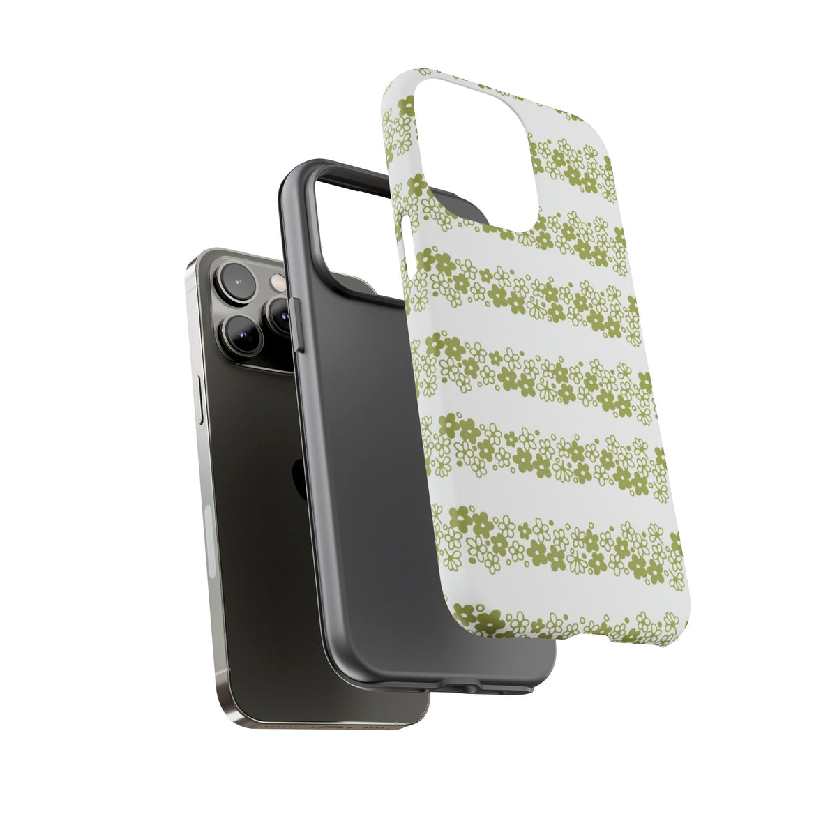 Pyrex Crazy Daisy Spring BlossonFloral Phone Case: Tough Cases with Elegant Green Floral Design, Durable Phone Cover