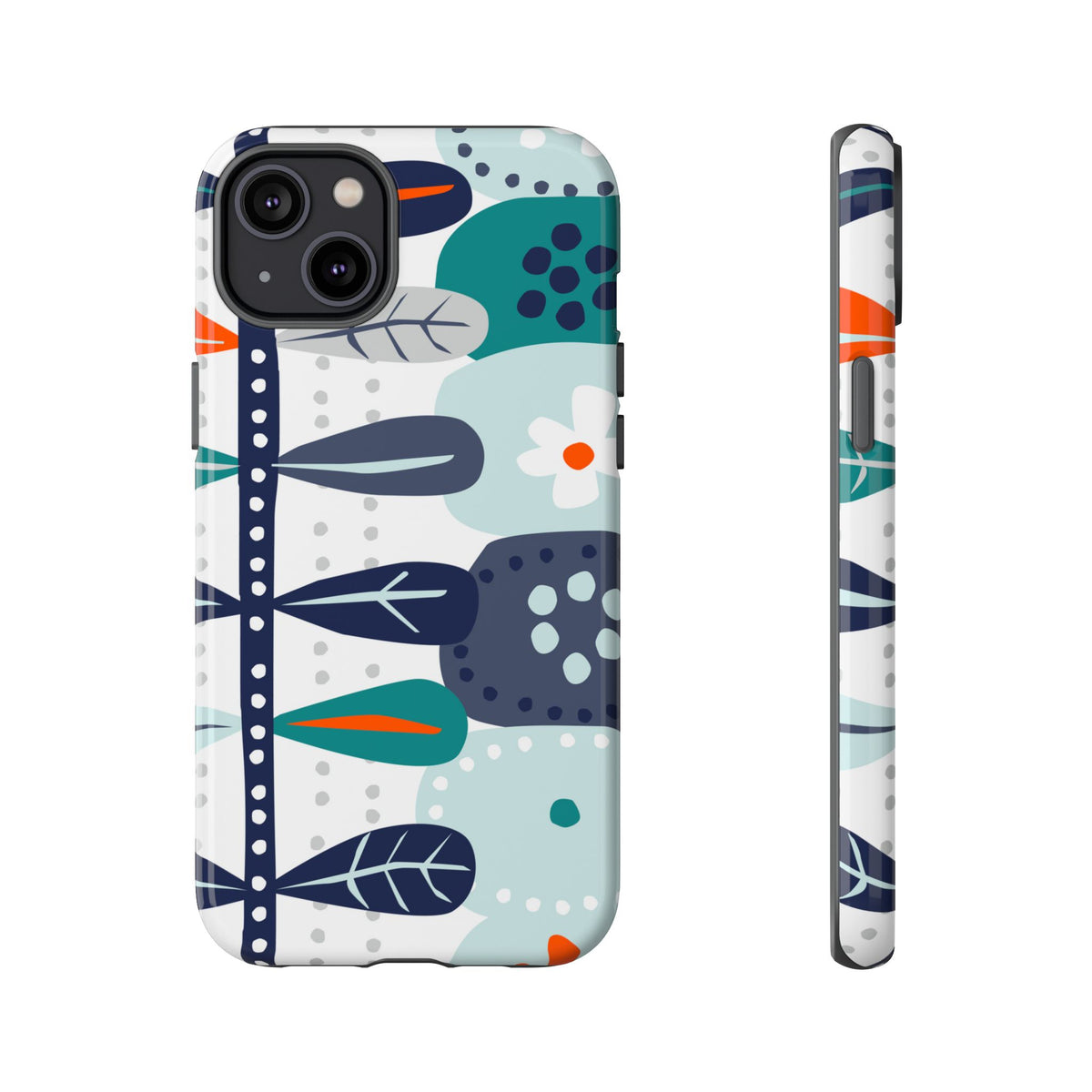 Scandinavian Modern Floral Nordic Hygge Tough Phone Case - Mid Century Modern Gal