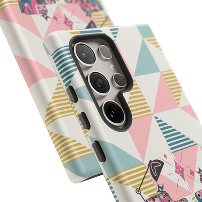 Atomic Cats Reading, Book Talk, Book Lover, Retro Chic Phone Case with Retro Vibe - Cozy Living Room Design