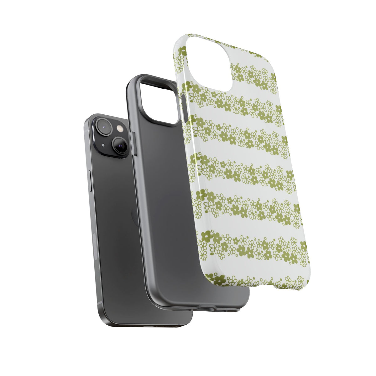 Pyrex Crazy Daisy Spring BlossonFloral Phone Case: Tough Cases with Elegant Green Floral Design, Durable Phone Cover