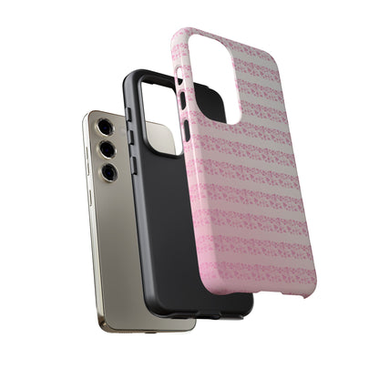Pink Pyrex Gooseberry Striped Phone Case, Stylish Phone Cover, Tough Protective Case, Cute Cell Phone Case, Trending Gift for Her