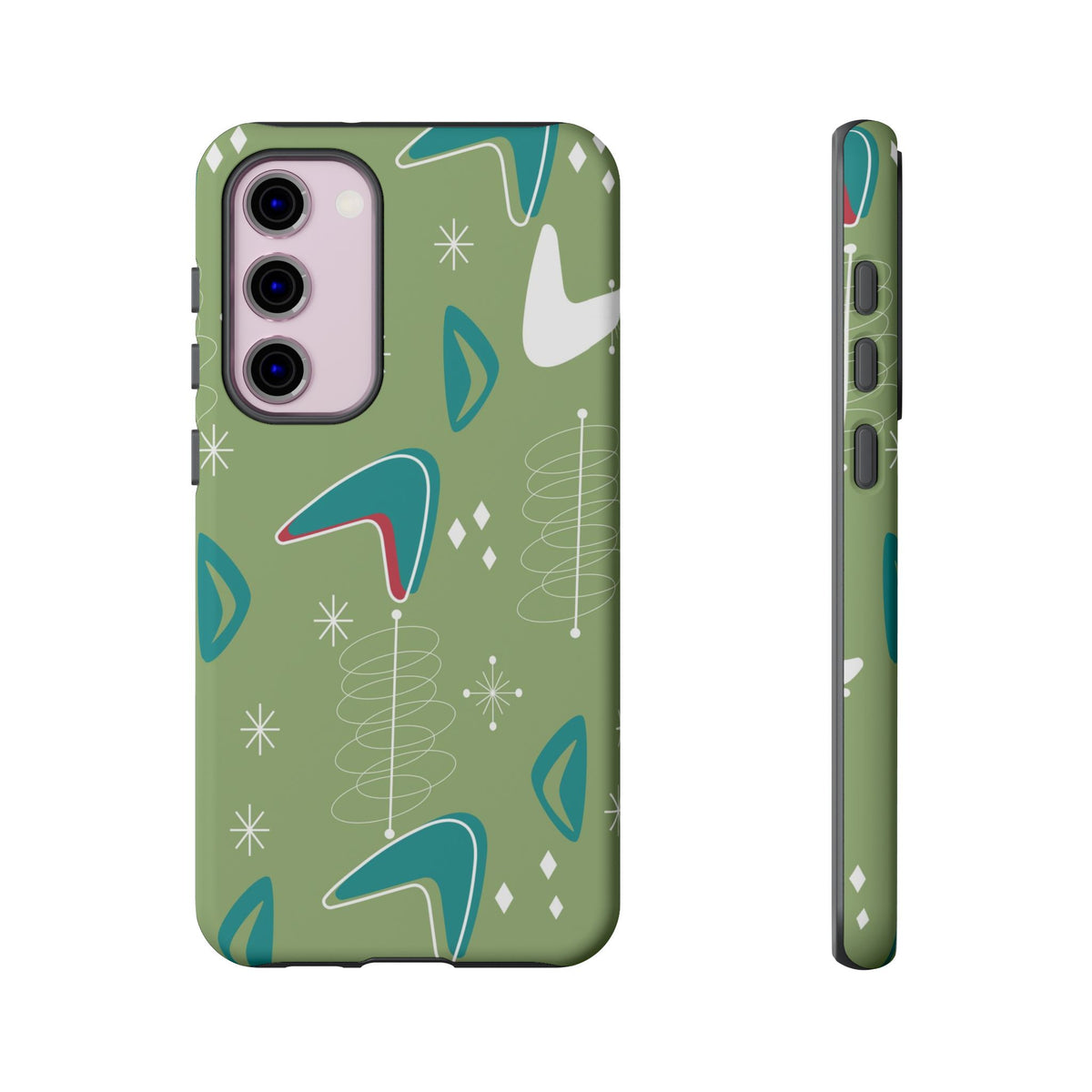 Mid Century Modern Atomic Boomerang, 50s Space Age Tough Phone Case