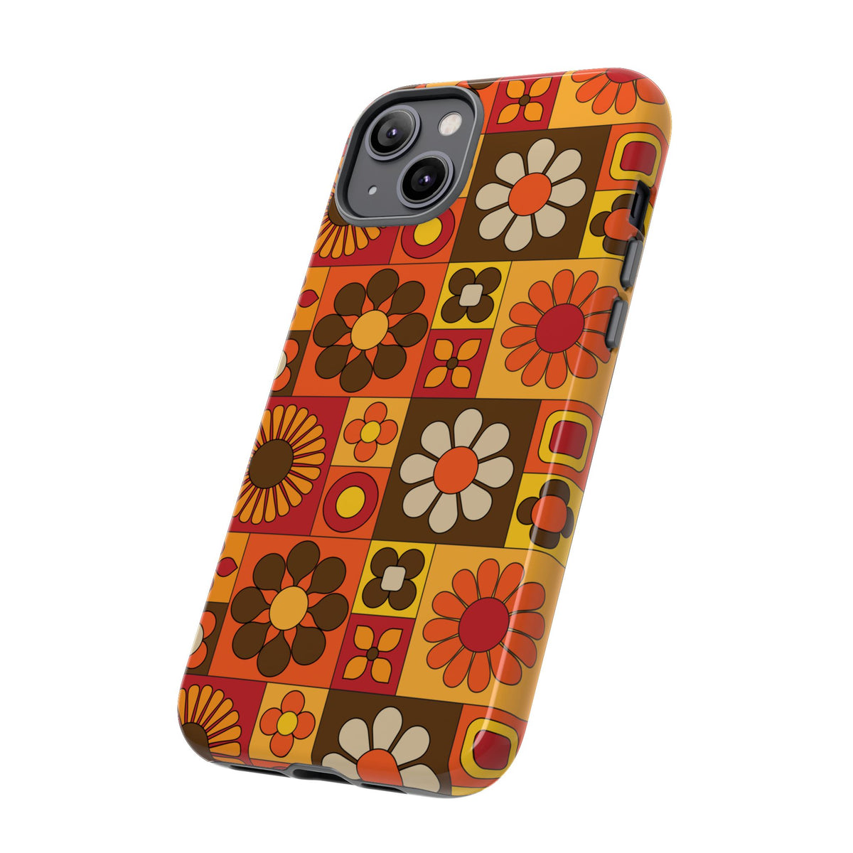 Retro 70s Mid Mod Floral Phone Case | Tough Cases for Flower Lovers