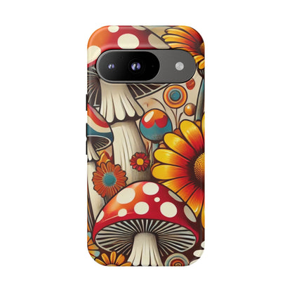 Colorful Mushroom Flower Phone Case - Boho Chic Design