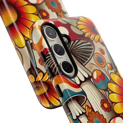 Colorful Mushroom Flower Phone Case - Boho Chic Design