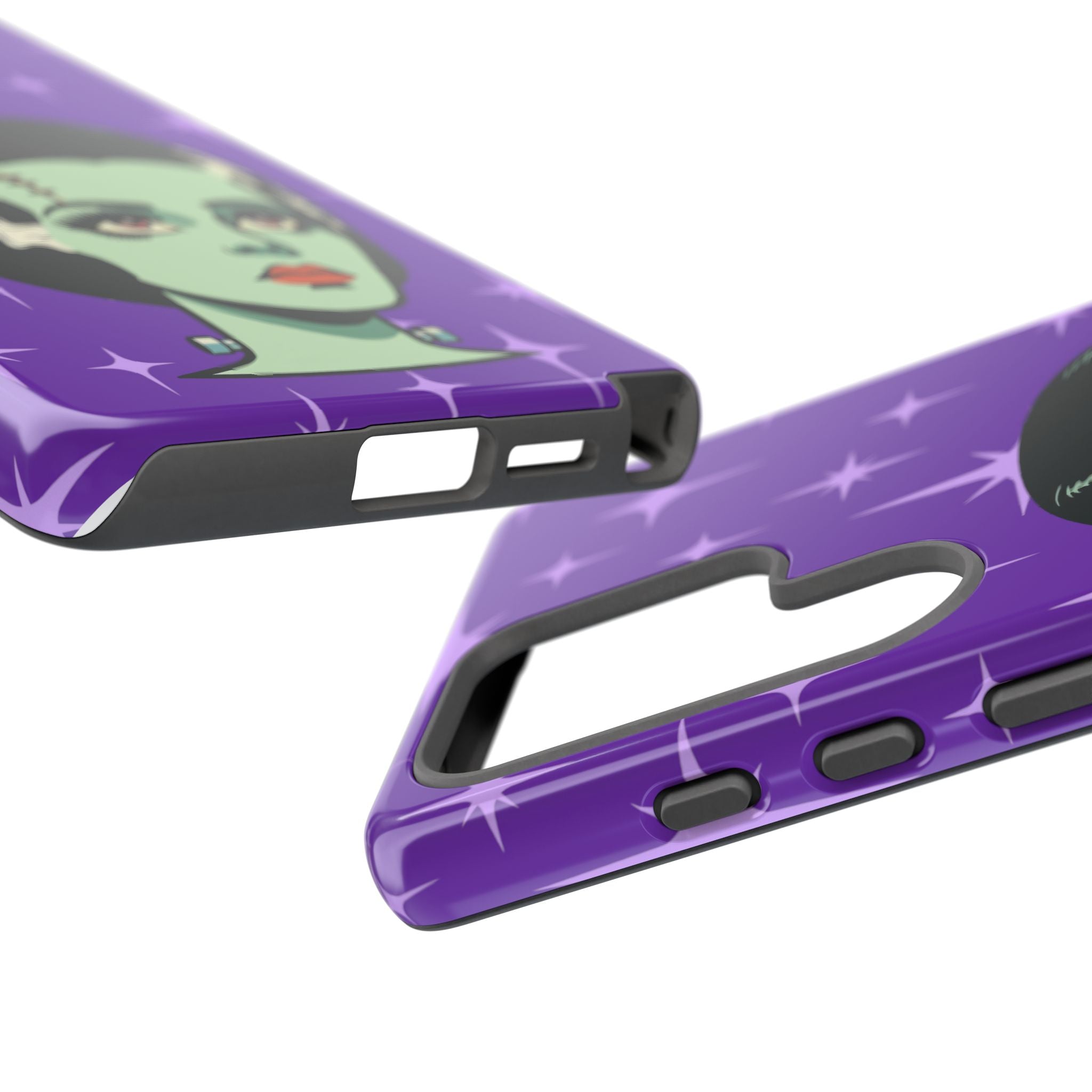 Bride of Frankenstein Retro Mid Mod Horror Buff Purple Halloween Tough Phone Case