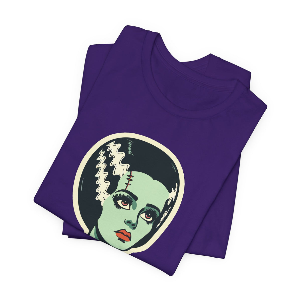 Bride of Frankenstein Retro Mid Mod Horror Buff Halloween Unisex T-Shirt - Mid Century Modern Gal