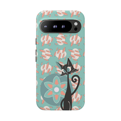 Atomic Cat, Mid Century Modern Funky Fun Smart Phone Tough Phone Cases