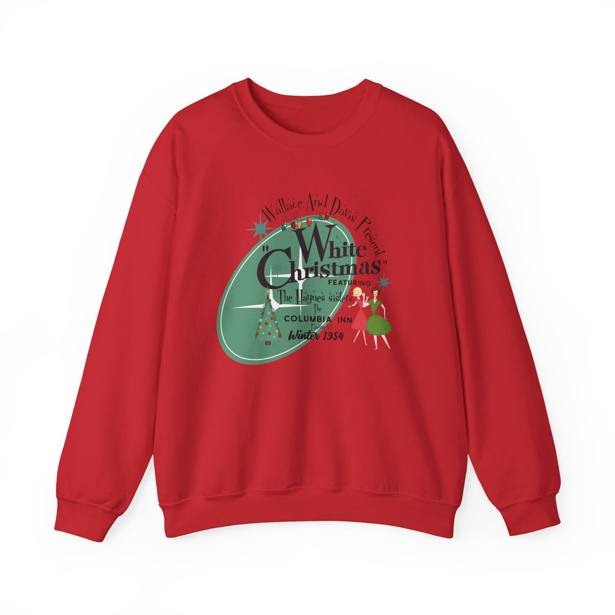 Wallace And Davis 1950s Themed Family Christmas Photo Sweatshirts, Festive Holiday Wear - Mid Century Modern Gal