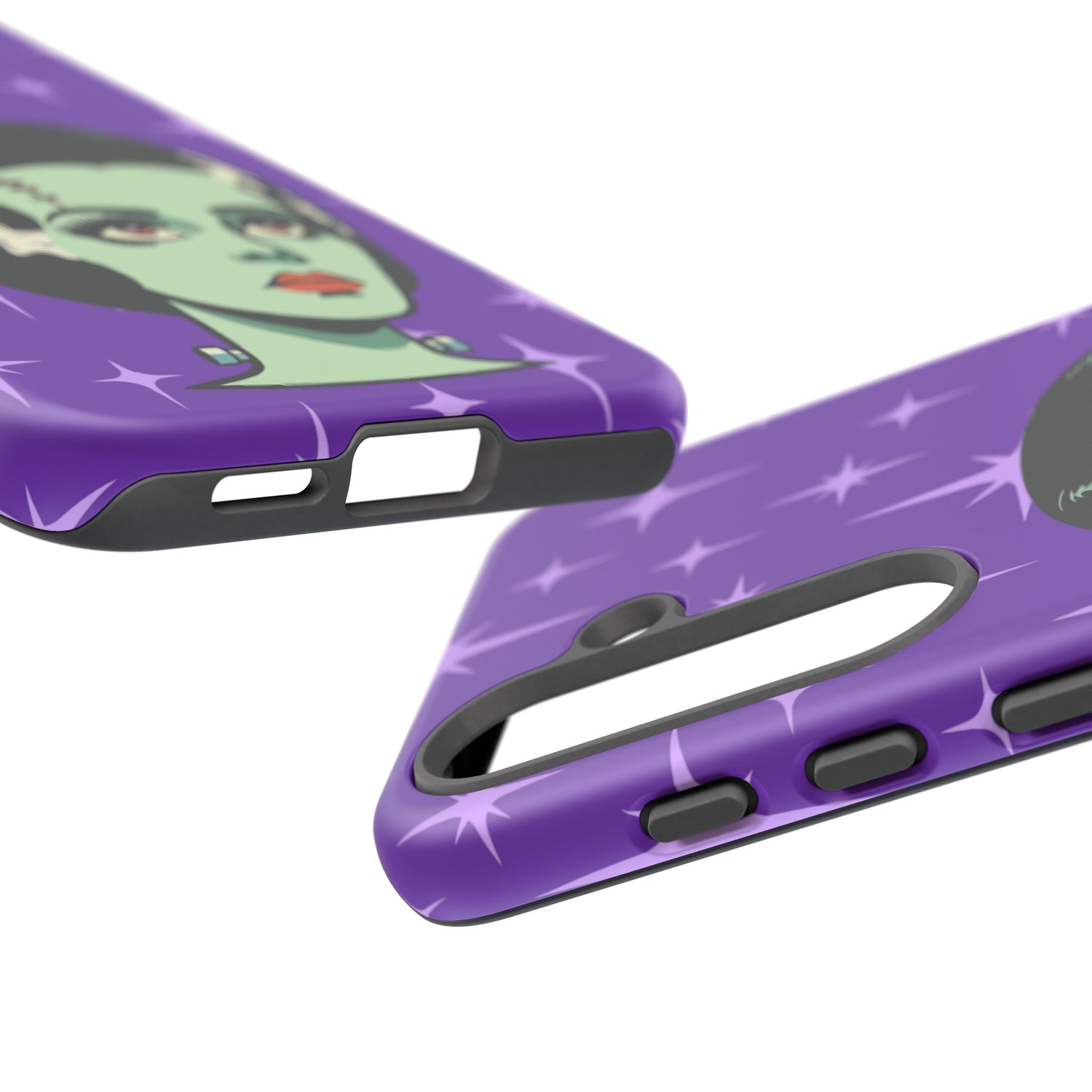 Bride of Frankenstein Retro Mid Mod Horror Buff Purple Halloween Tough Phone Case