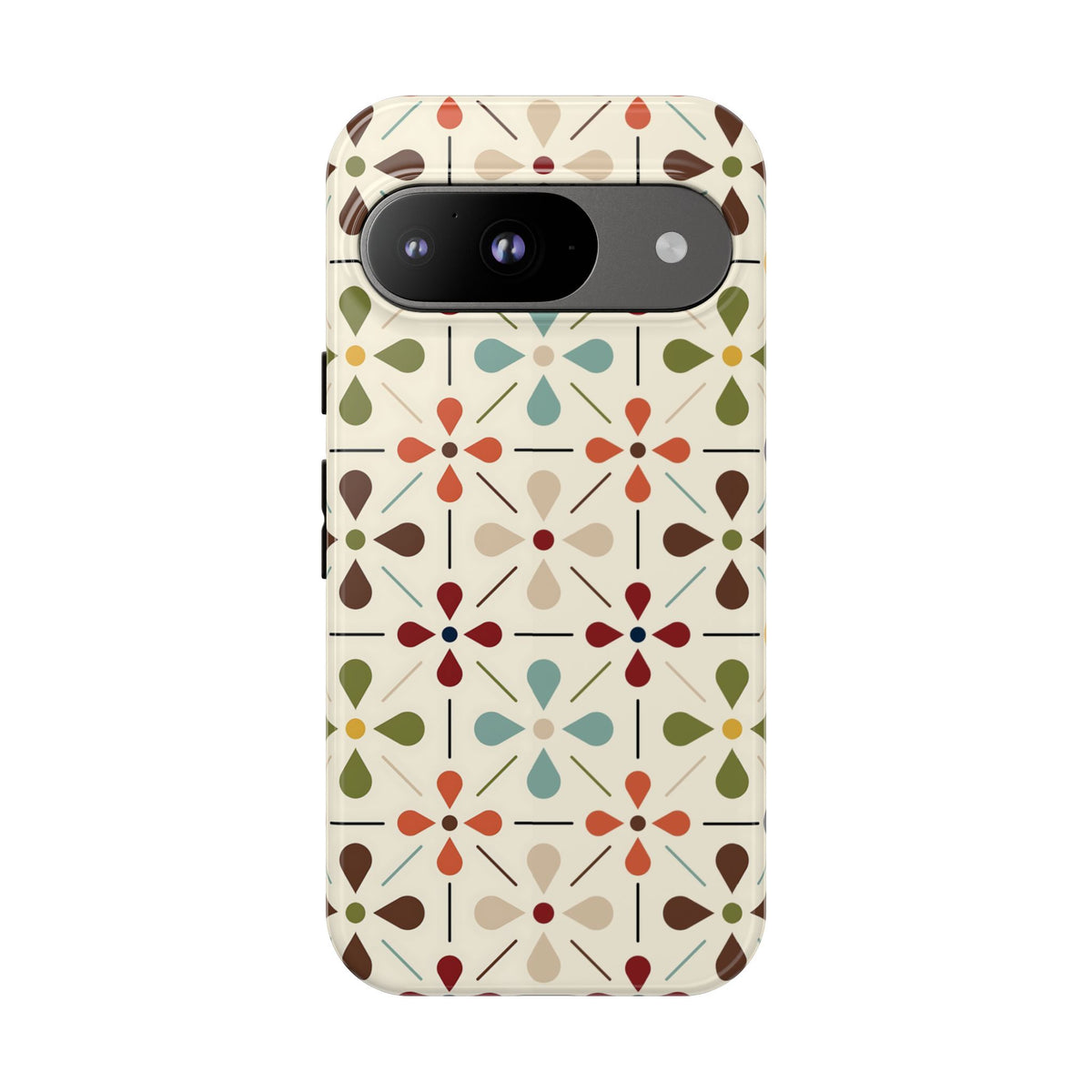 Scandinavian Flower, Mid Modern Danish Design Tough Phone Case