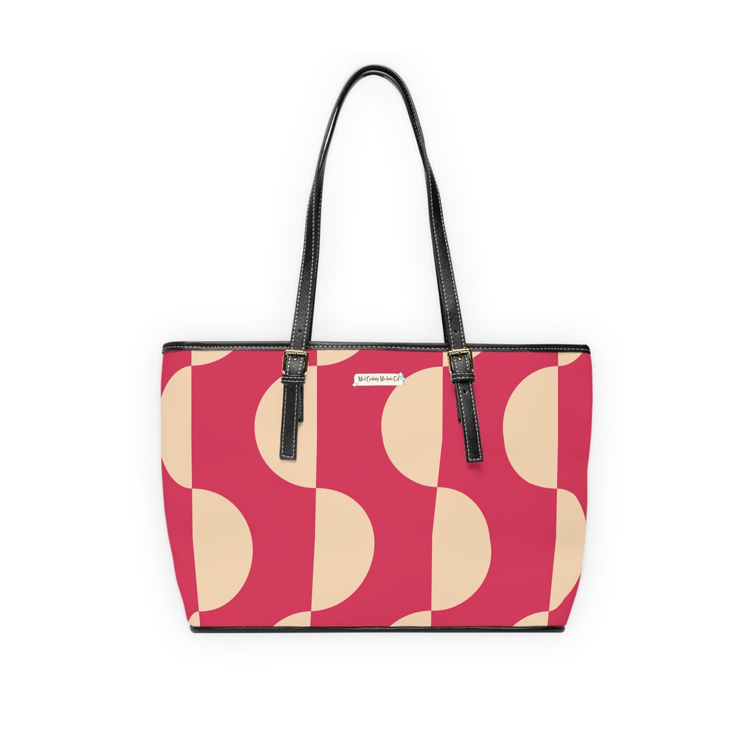 Mid Century Modern Gal Signature Handbag, Retro Mod Floral Spring Summer  Shoulder Bag | Atomic Cat Floral &amp; Retro Design - Mid Century Modern Gal