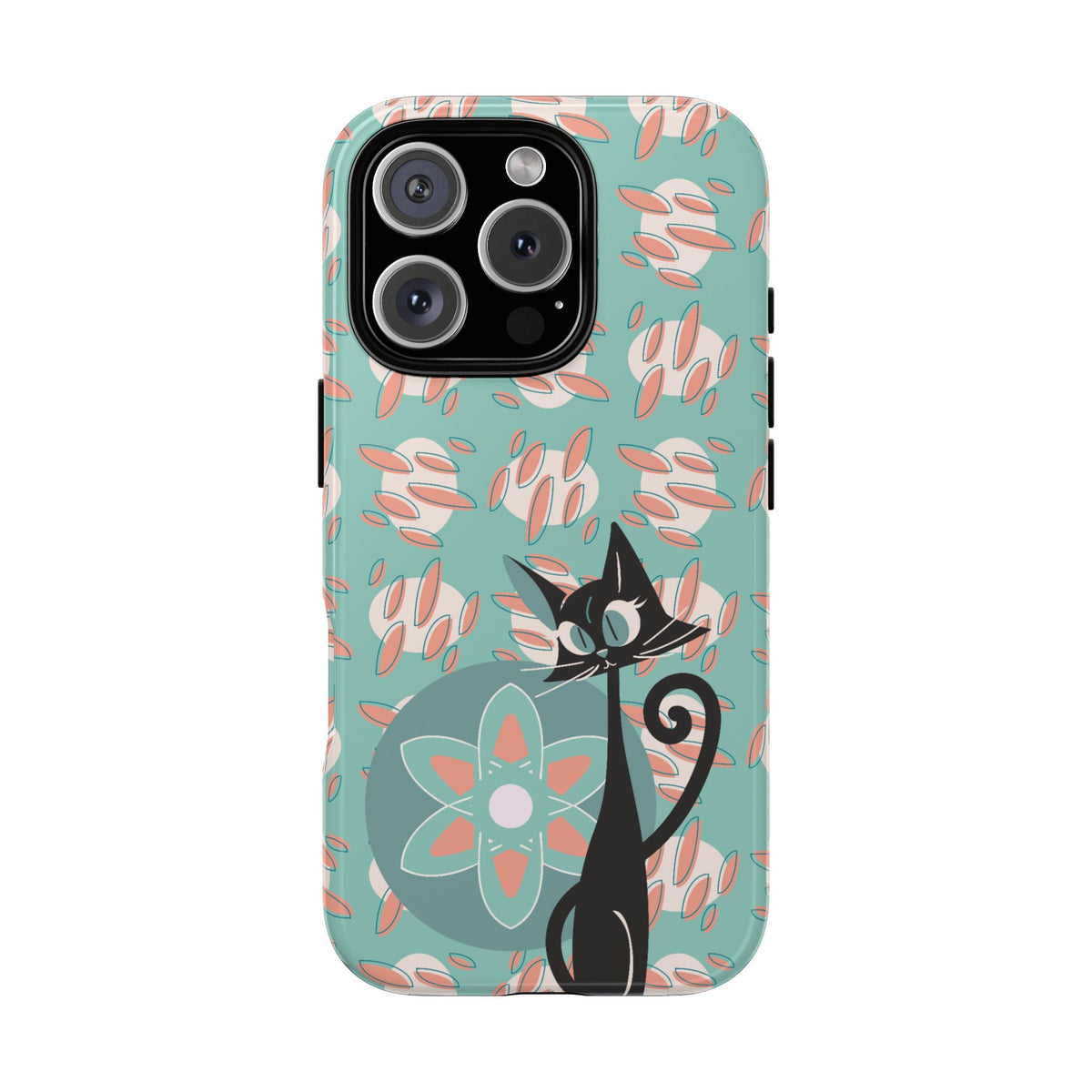 Atomic Cat, Mid Century Modern Funky Fun Smart Phone Tough Phone Cases