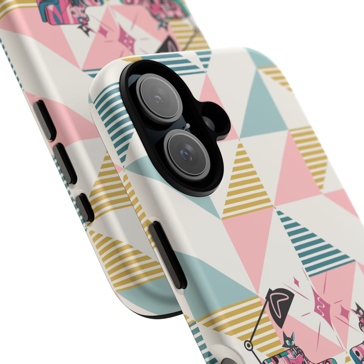 Atomic Cats Reading, Book Talk, Book Lover, Retro Chic Phone Case with Retro Vibe - Cozy Living Room Design