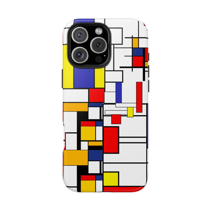 Retro Mod Mondrian, Mid Century Modern Style Tough Phone Case