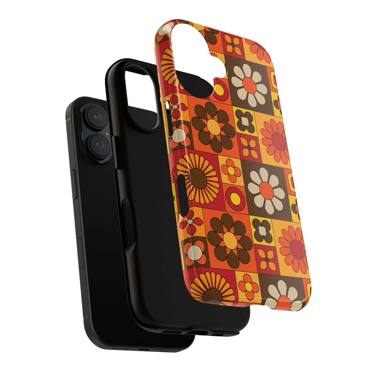 Retro 70s Mid Mod Floral Phone Case | Tough Cases for Flower Lovers