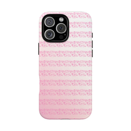 Pink Pyrex Gooseberry Striped Phone Case, Stylish Phone Cover, Tough Protective Case, Cute Cell Phone Case, Trending Gift for Her