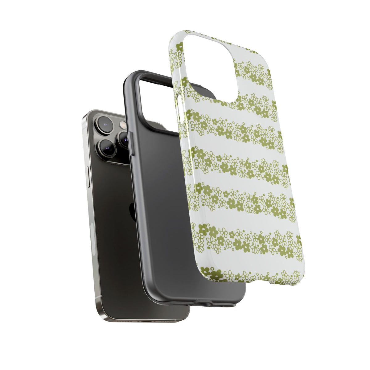 Pyrex Crazy Daisy Spring BlossonFloral Phone Case: Tough Cases with Elegant Green Floral Design, Durable Phone Cover