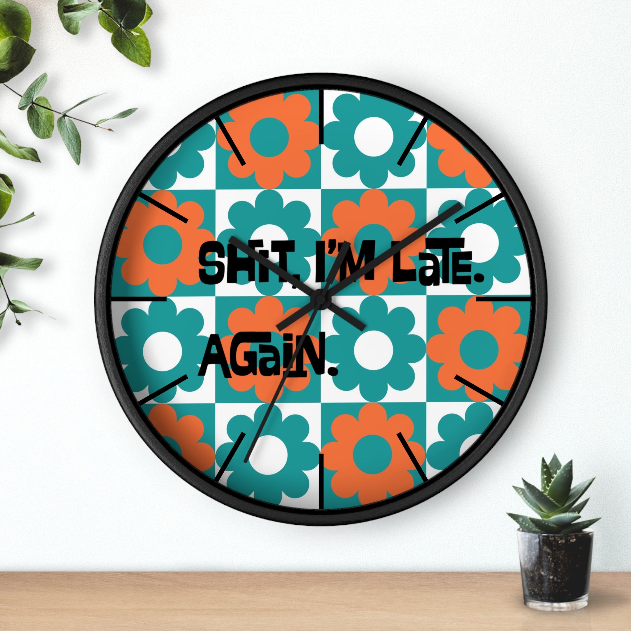 Retro Flower Clock, Funny I&