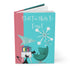 Atomic Cats Hardcover Journal Notebook, Pink, Aqua Blue, Daily Planner Book - Mid Century Modern Gal