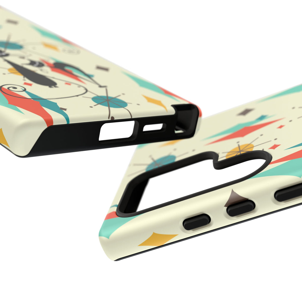 Atomic Kitty Cat, Mid Mod Franciscan Pattern, Kitsch Tough Phone Cases