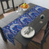 Halloween Stained Glass Style Night Sky Moon Stars Clouds Table Runner - Mid Century Modern Gal