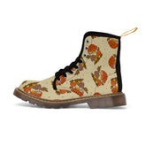 70s Mushroom Groovy Hip, Orange, Brown, Funky Combat Boots - Mid Century Modern Gal