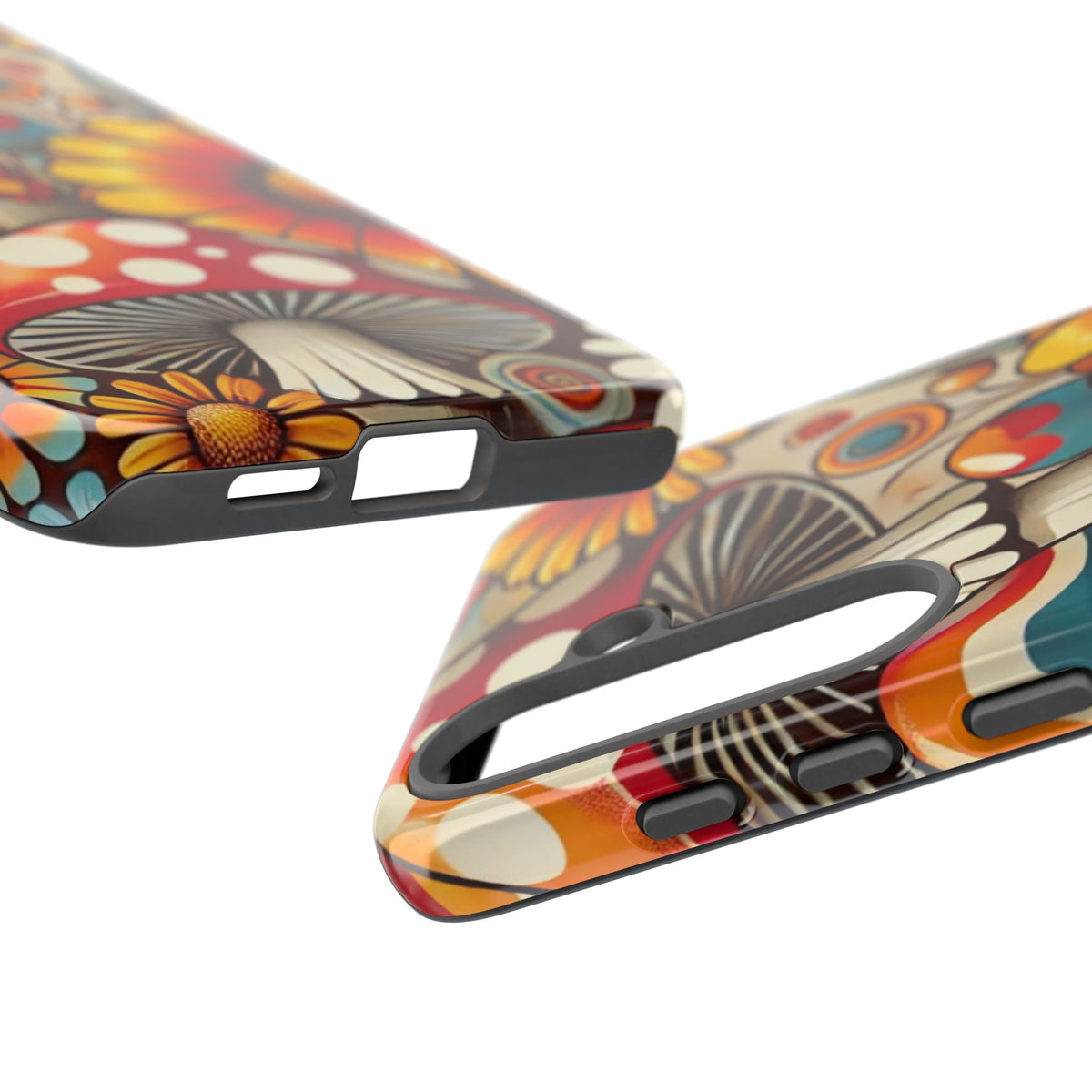 Colorful Mushroom Flower Phone Case - Boho Chic Design