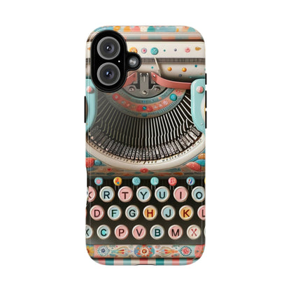 Retro Typewriter Mid Mod Kitschy  Quirky Fun Smart Phone, Tough Cases