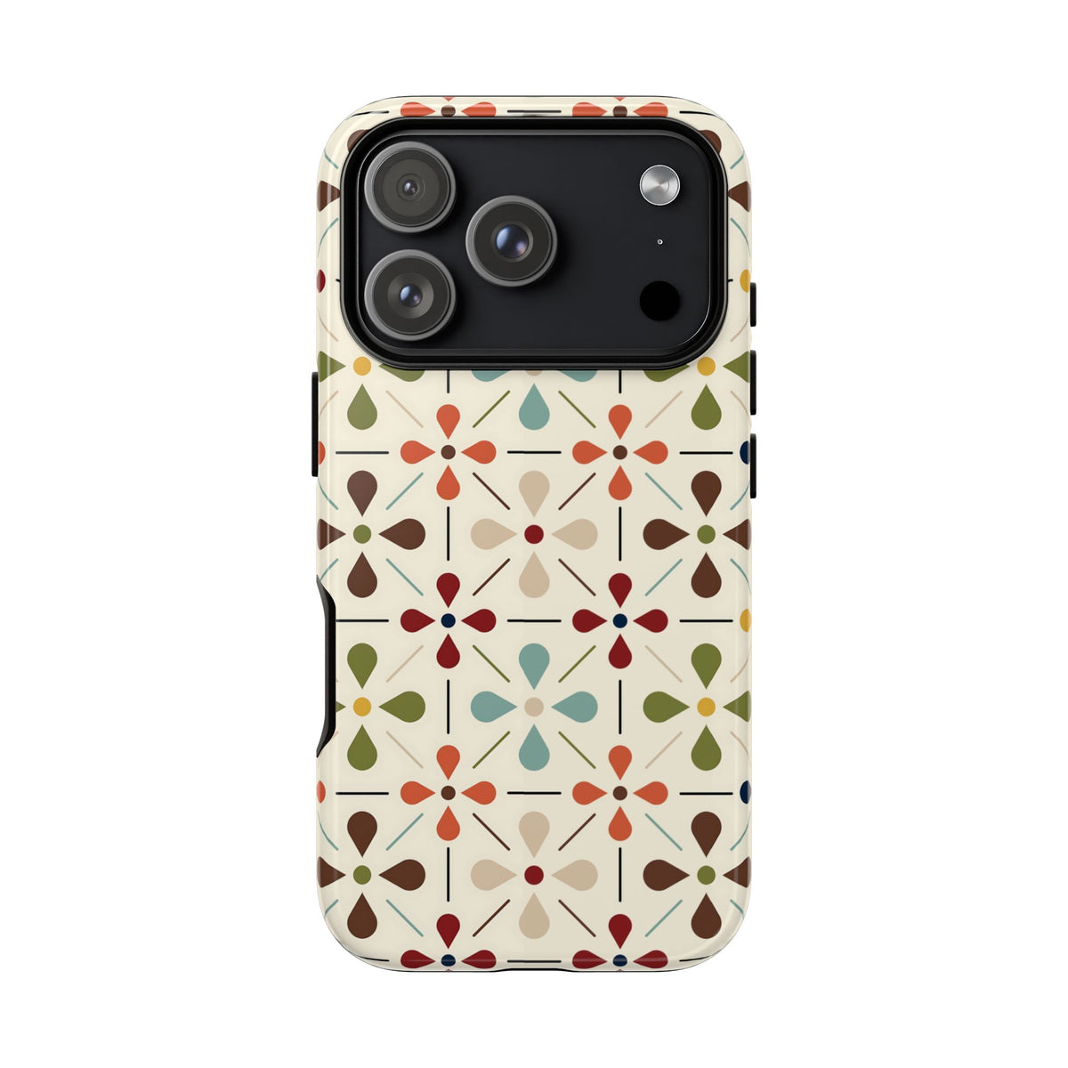 Scandinavian Flower, Mid Modern Danish Design Tough Phone Case