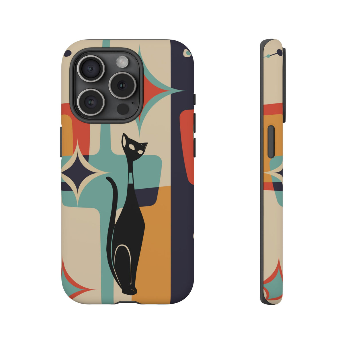 Atomic Cat, Sexton Cat, Mid Mod, Retro Geometric, Starburst Tough Phone Cases