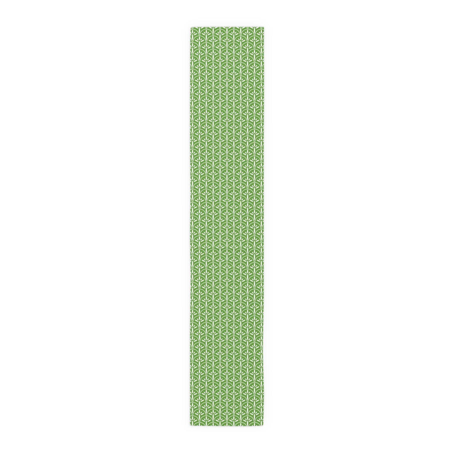 Art Deco Elegant Green Leaf Mid Mod Table Runner - Mid Century Modern Gal