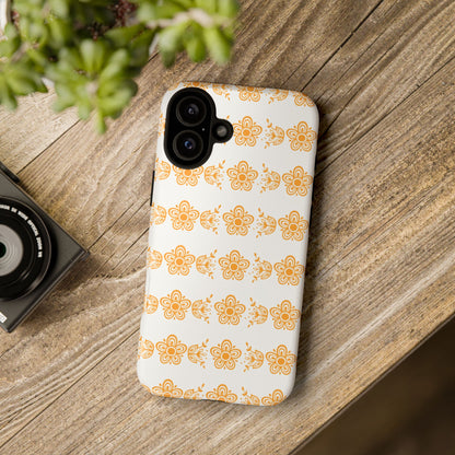 Pyrex Golden Butterfly Floral Phone Case, Tough Cases for Stylish Protection, Gift for Her, Durable, Trendy Floral Design, Cell Phone Cover