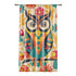 Retro 70s Owl Decor, Colorful Musrhoom Groovy Owl Window Curtain - Vibrant Floral Design for Home Décor - Mid Century Modern Gal