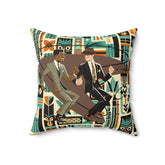 Mod Men Tiki Lounge Palm Springs Cali, Retro Mod Dance Vibe Pillow - Mid Century Modern Gal